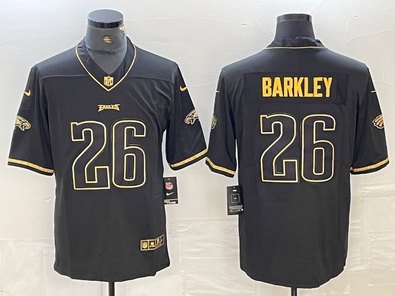 Men Philadelphia Eagles #26 Barkley black 2025 Nike NFL jersey style 1